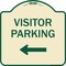 Signmission Designer Series-Visitor Parking Left, Tan & Green Heavy-Gauge Aluminum, 18" x 18", TG-1818-9743 A-DES-TG-1818-9743 - alternate 1